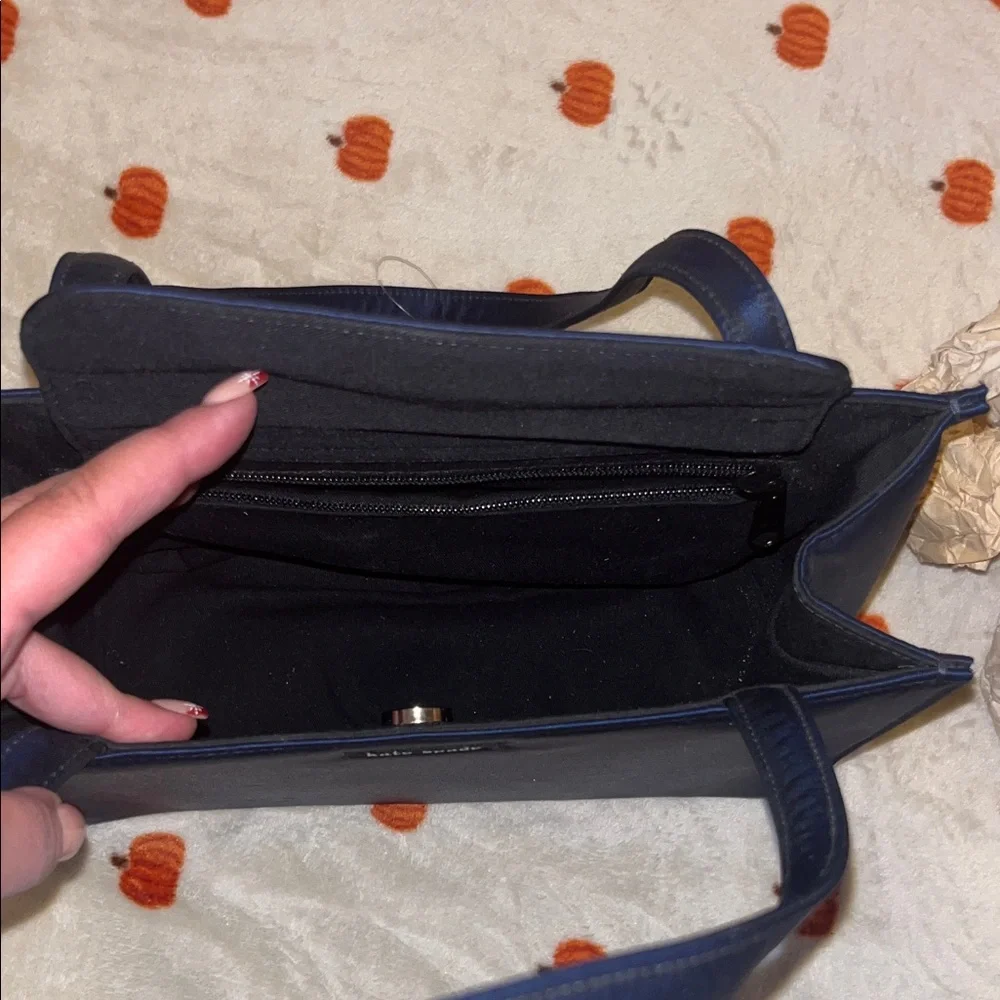 Vintage Kate Spade Sam shoulder Bag in Midnight Navy - Picture 3 of 5
